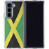 Jamaica Flag Distressed Galaxy Z Fold5 5G Clear Case
